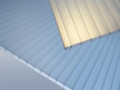 Stegplatten Plexiglas® Heatstop Cool Blue 16/64 weiss WZ030 No D